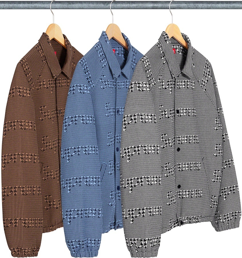 Houndstooth Logos Snap Front Jacket